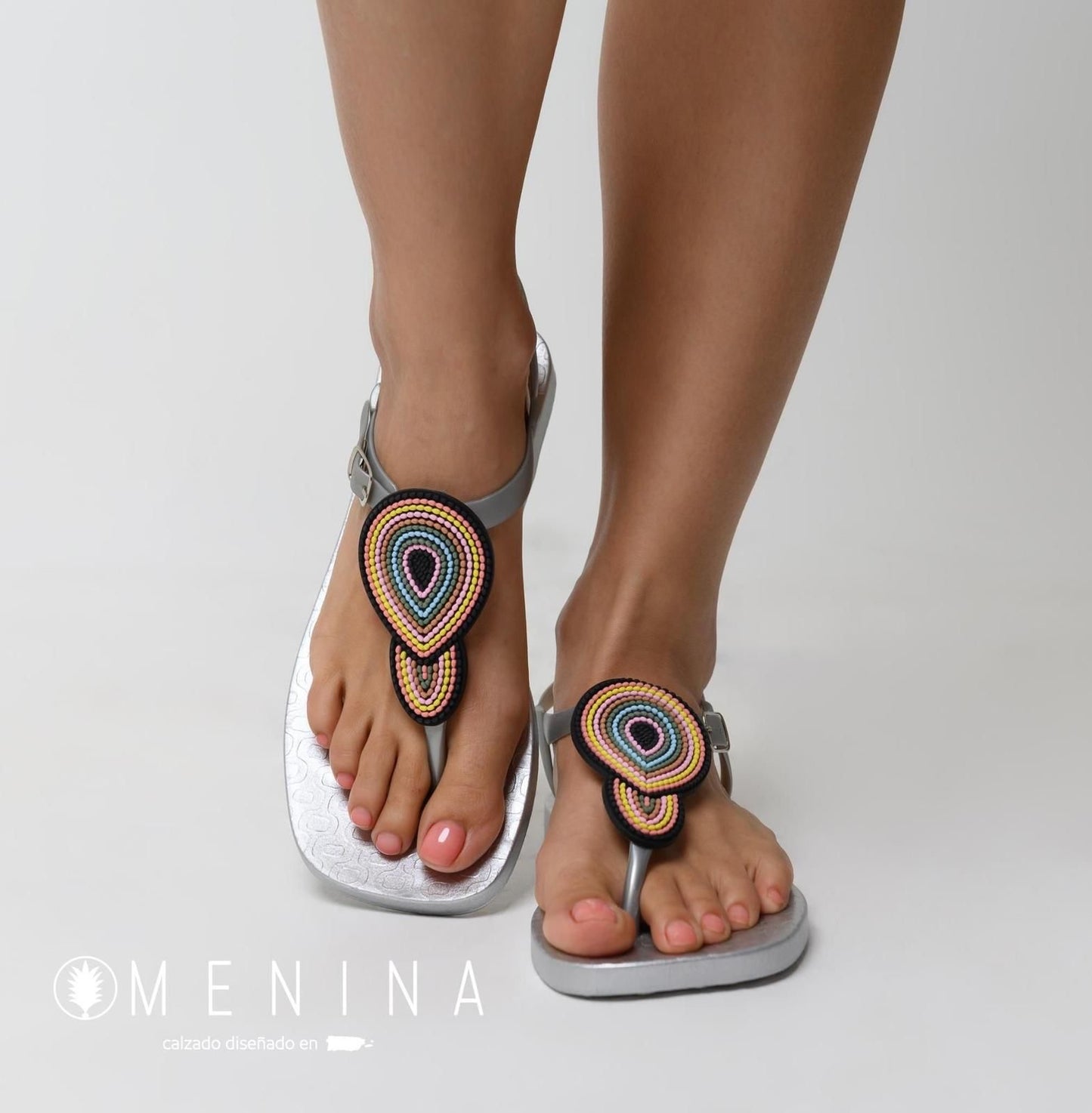 Mango Silver Sandals
