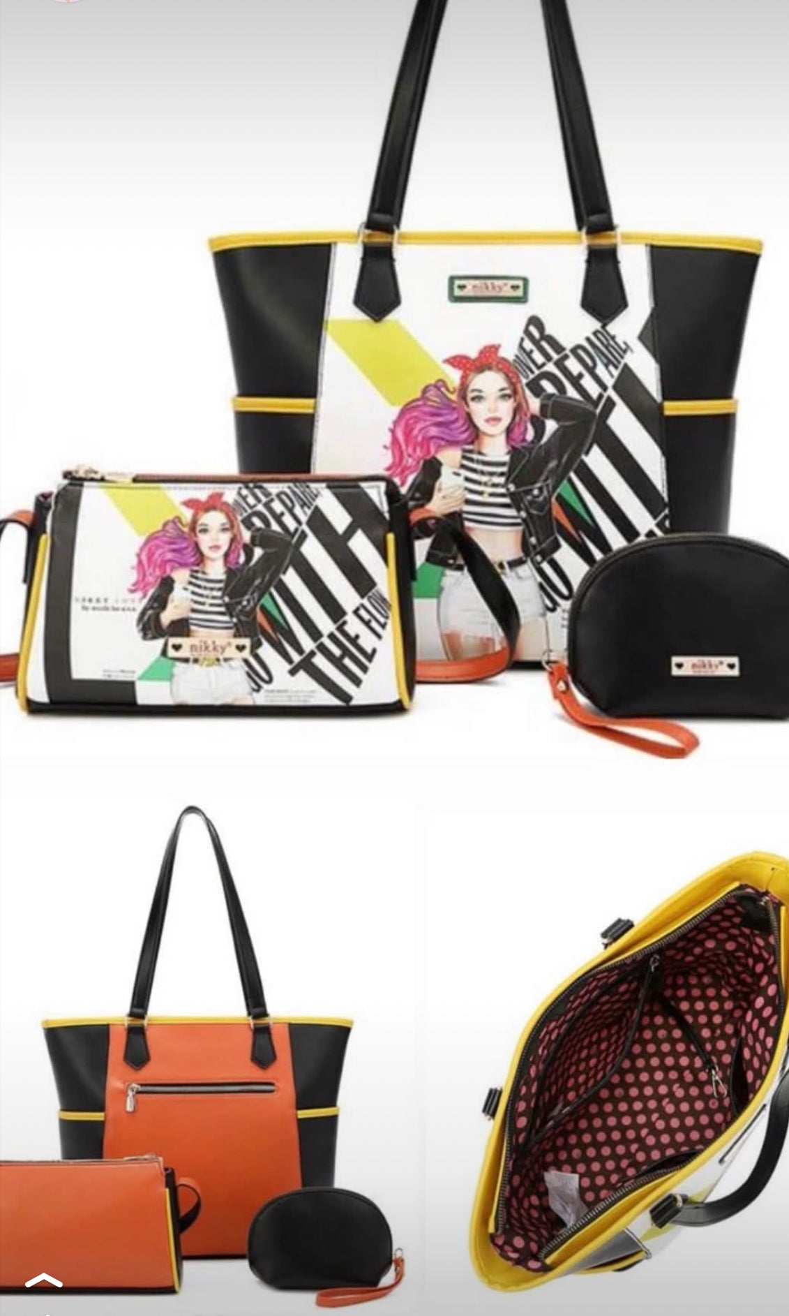 Cartera (3) piezas Nicole Lee