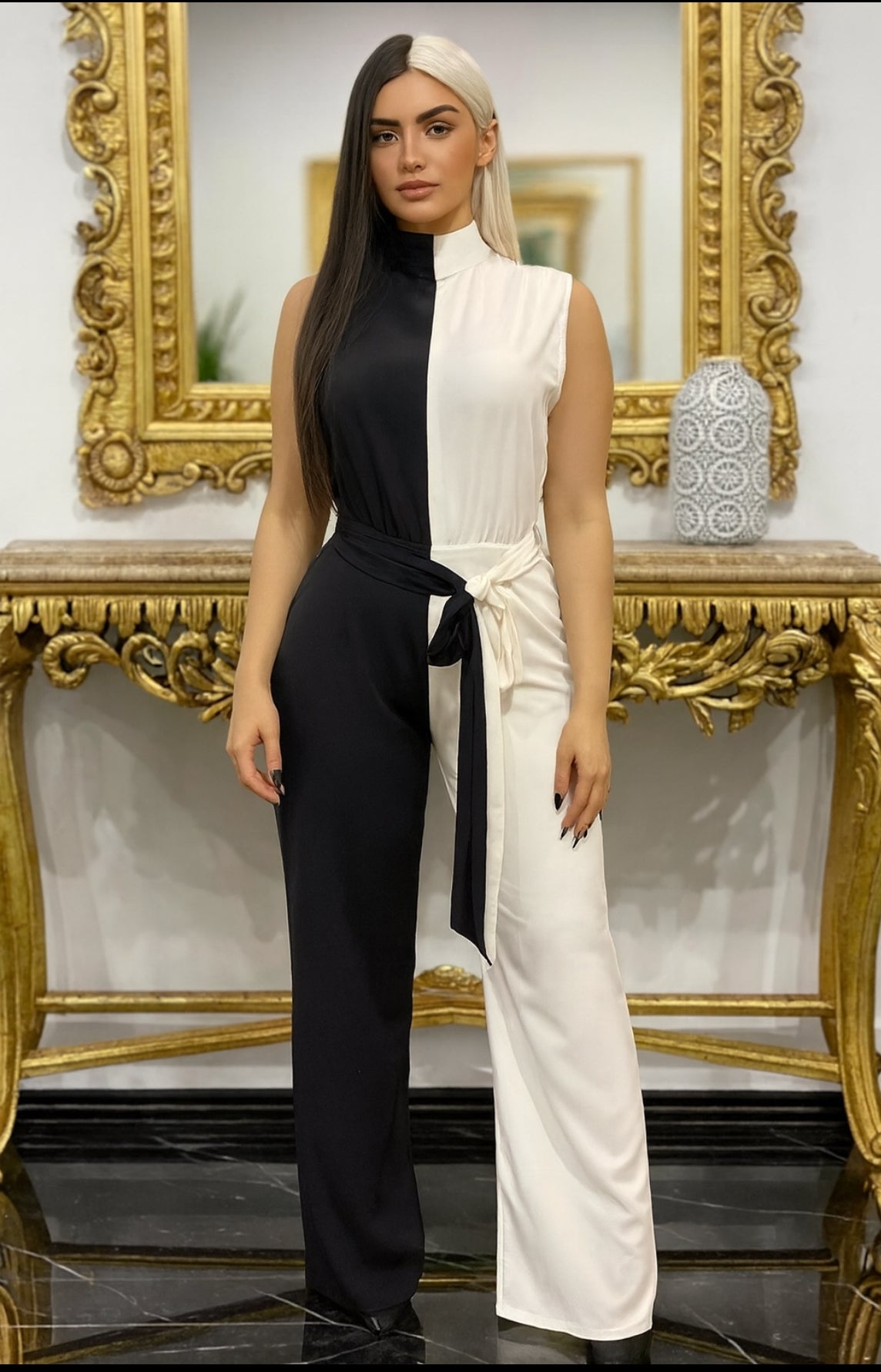 Black and White Jumsuite