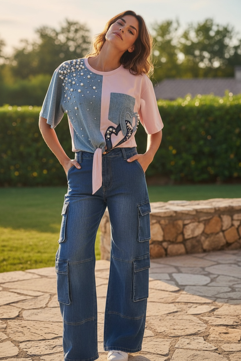 Denim Cargó Pants
