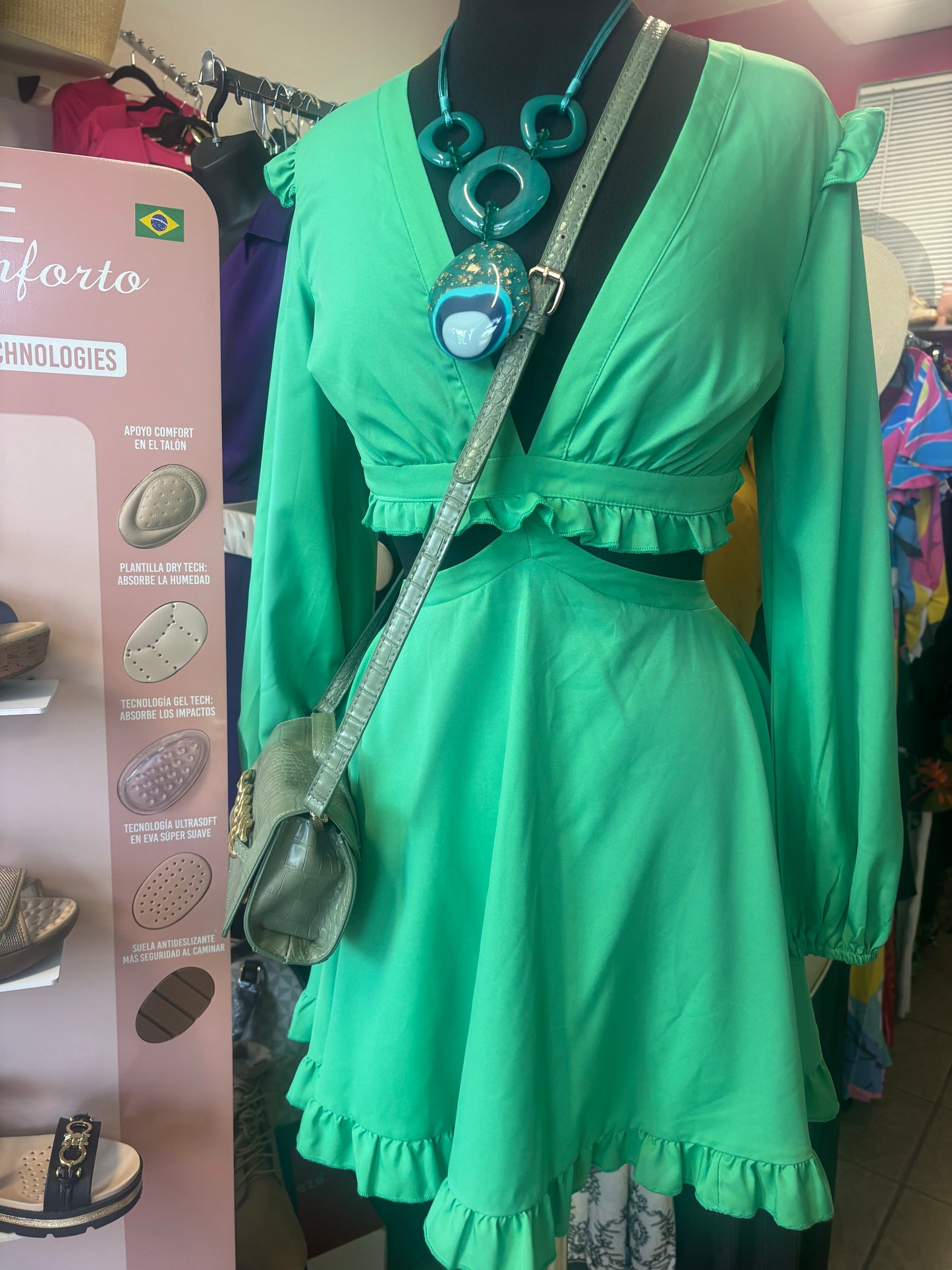 Green Mini Dress