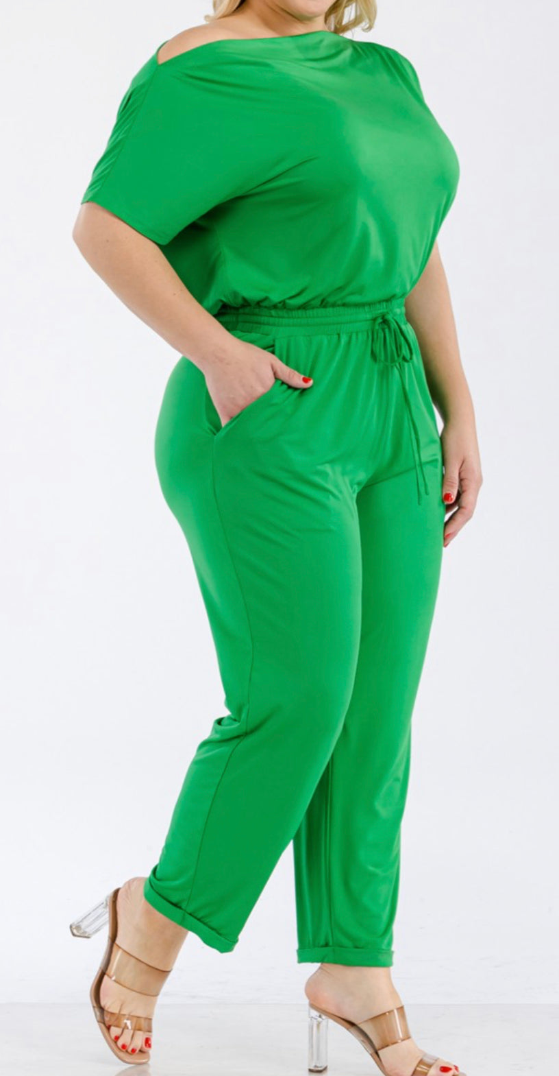 Off Shoulder Venetian Jumpsuit