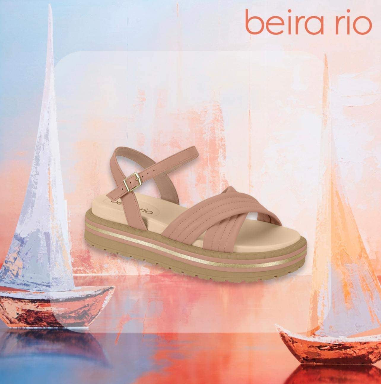 Beige Beira Rio Platform