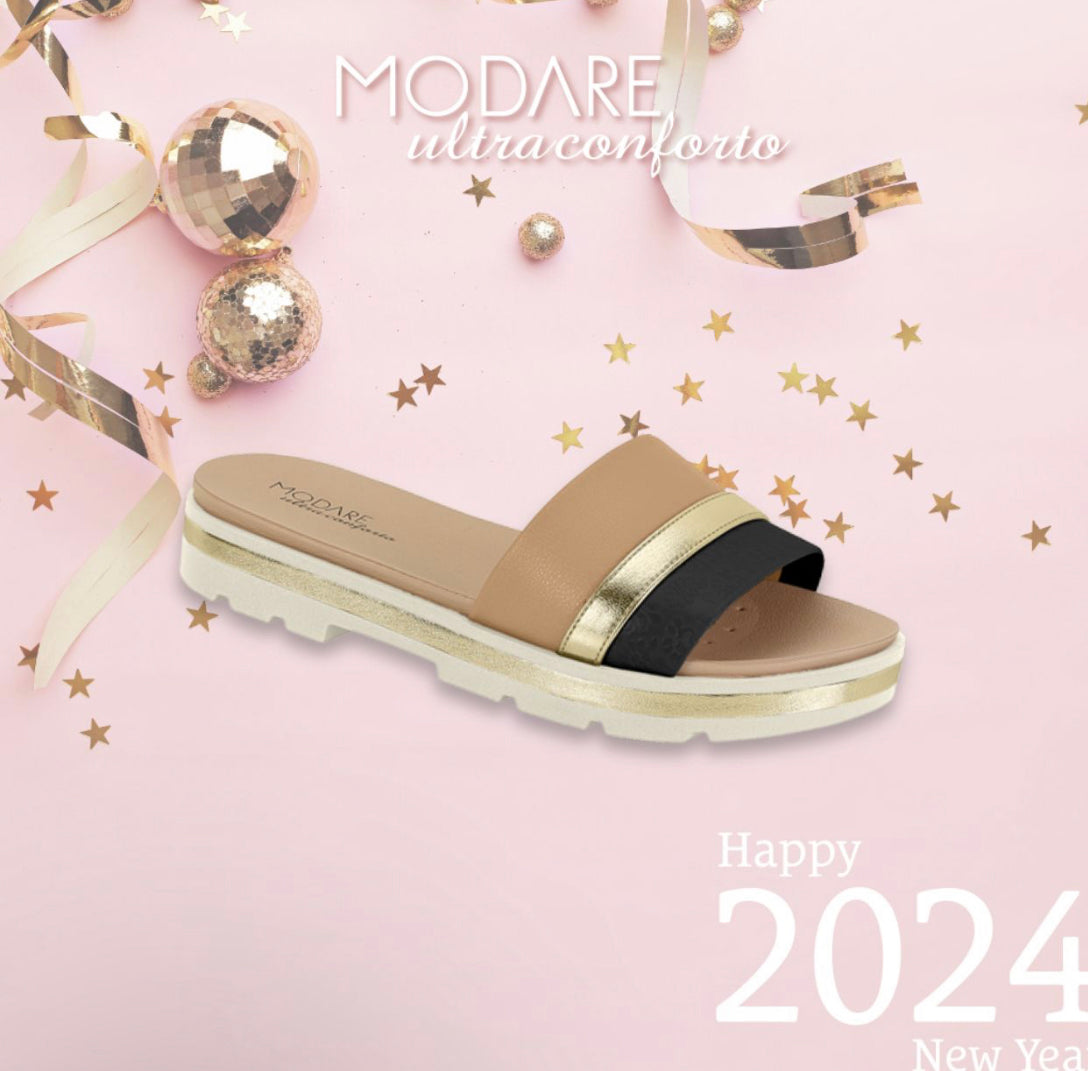 Camel, Black Gold Modare sandals