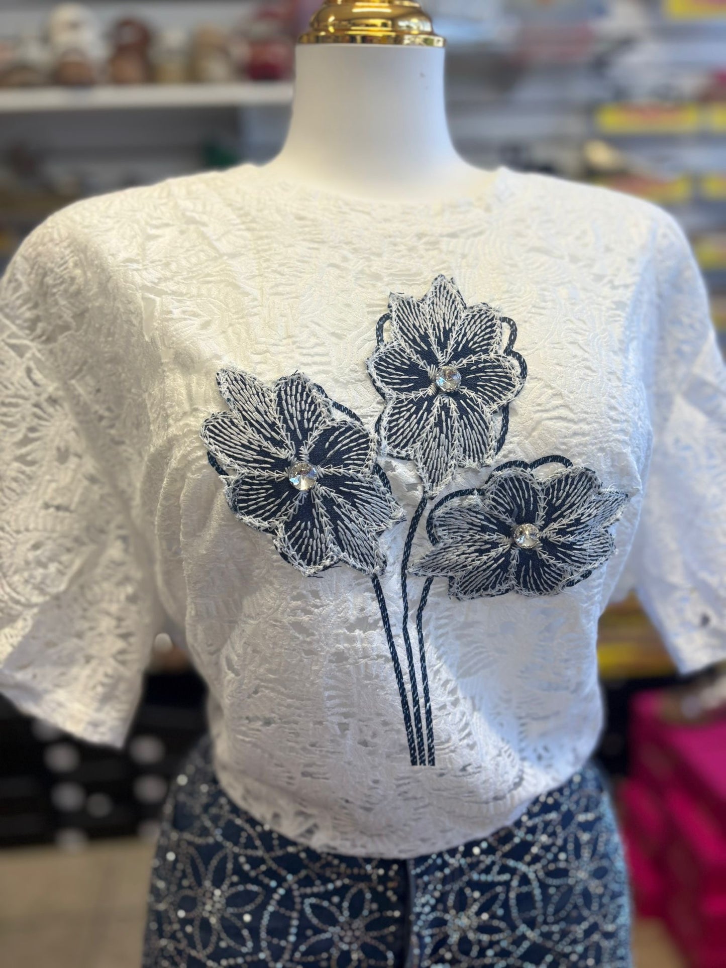 Ladies Flore White Top