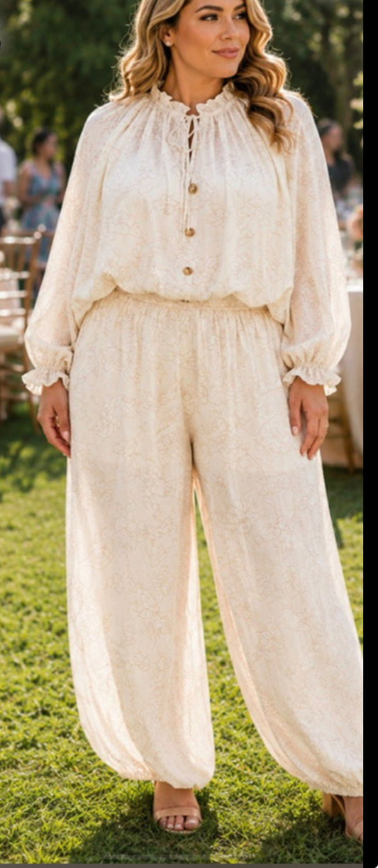 Elegant Ivory Jumpsuite