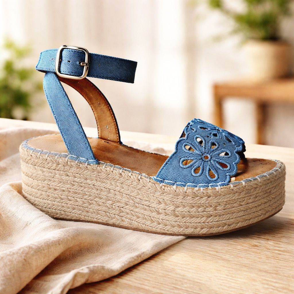 Floral Blue Plataforma