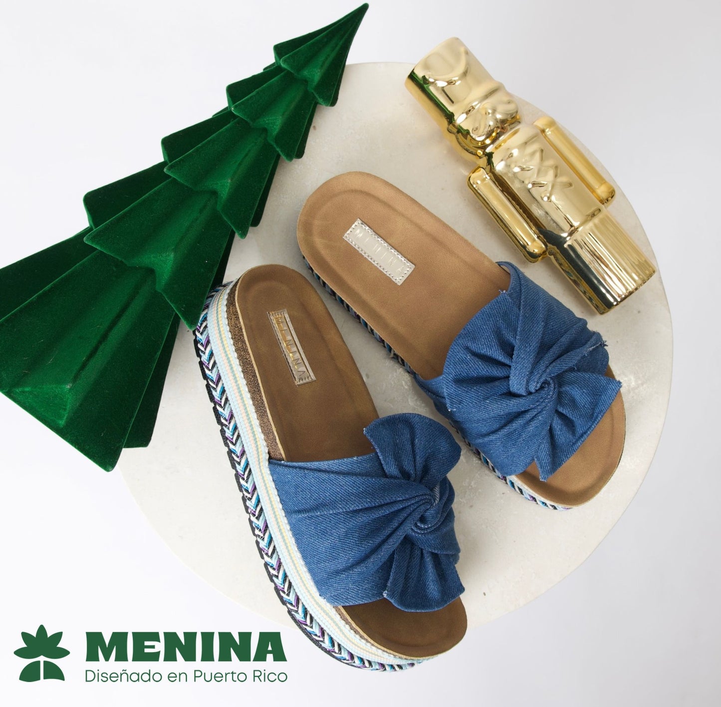 Denim Blue Sandalias