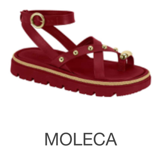 Burgundy Moleca Sandalia