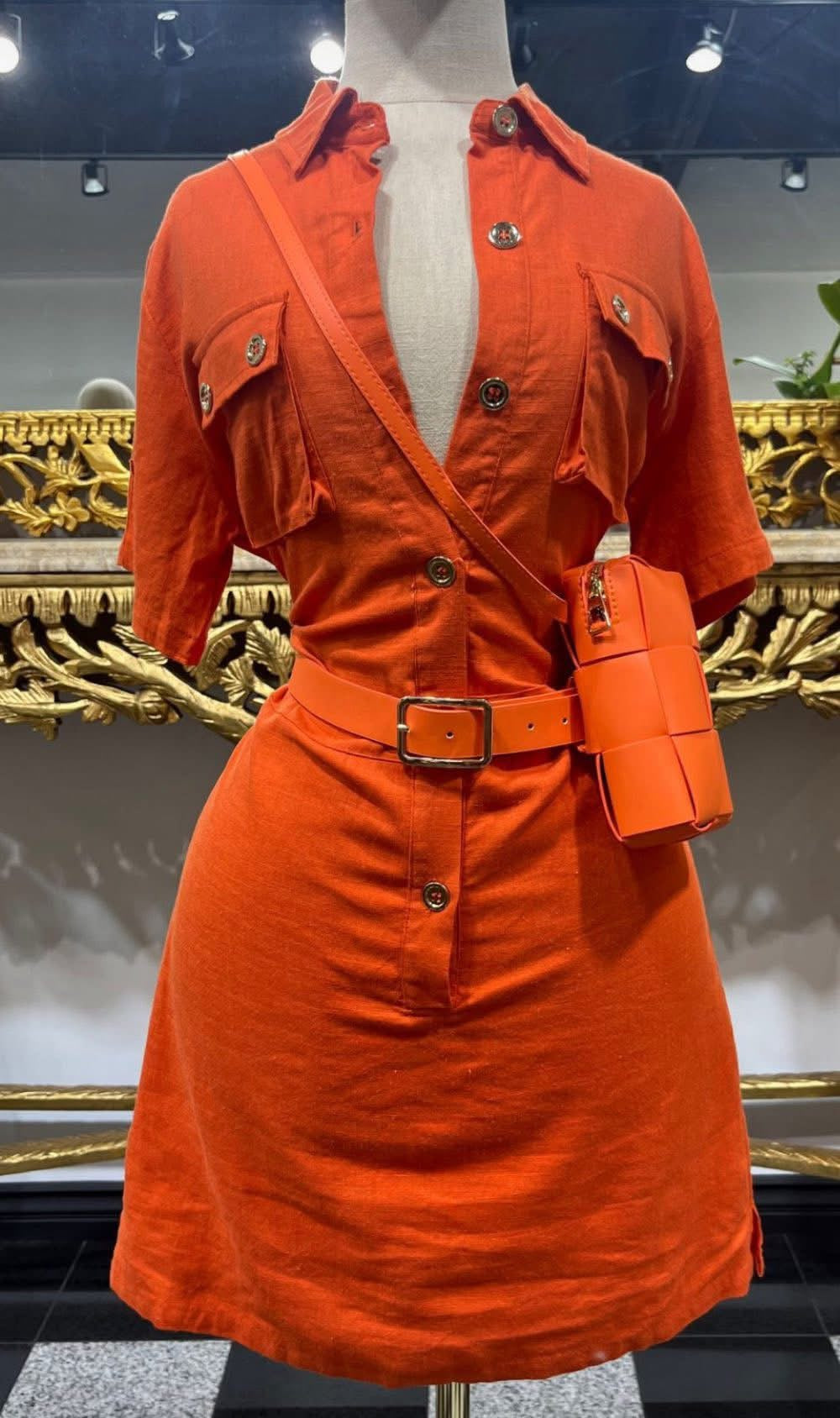 Color Block Midi Dress