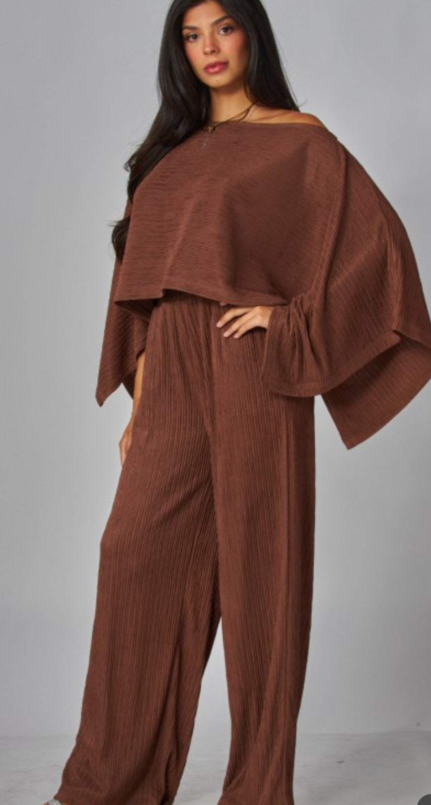 Crinkled Cape Kimono Luxury Set