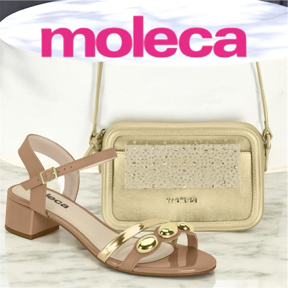 Moleca Taupe/Gold