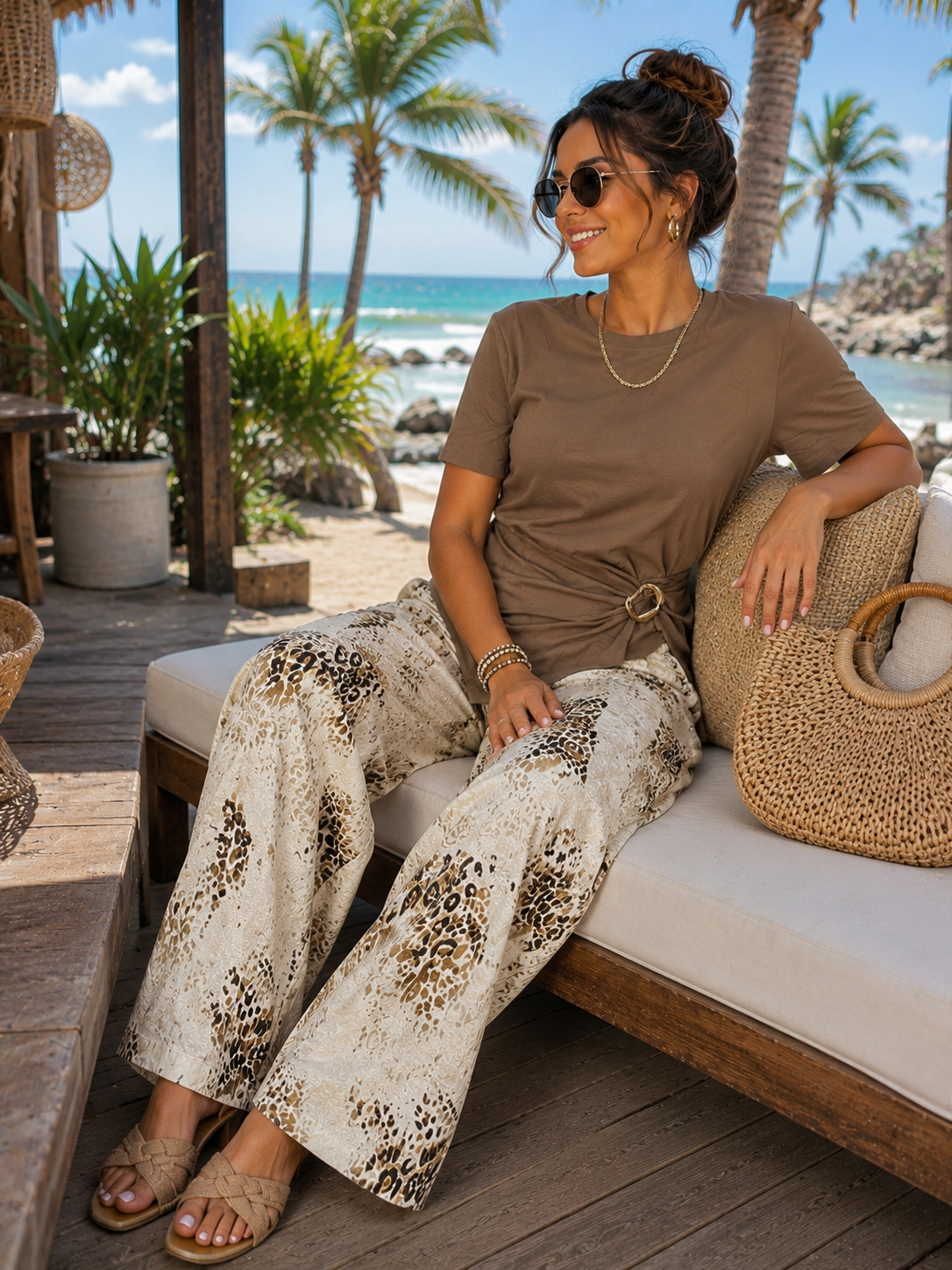 Animal Print Ivory Barrel