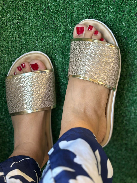 Beirario Gold Sandals