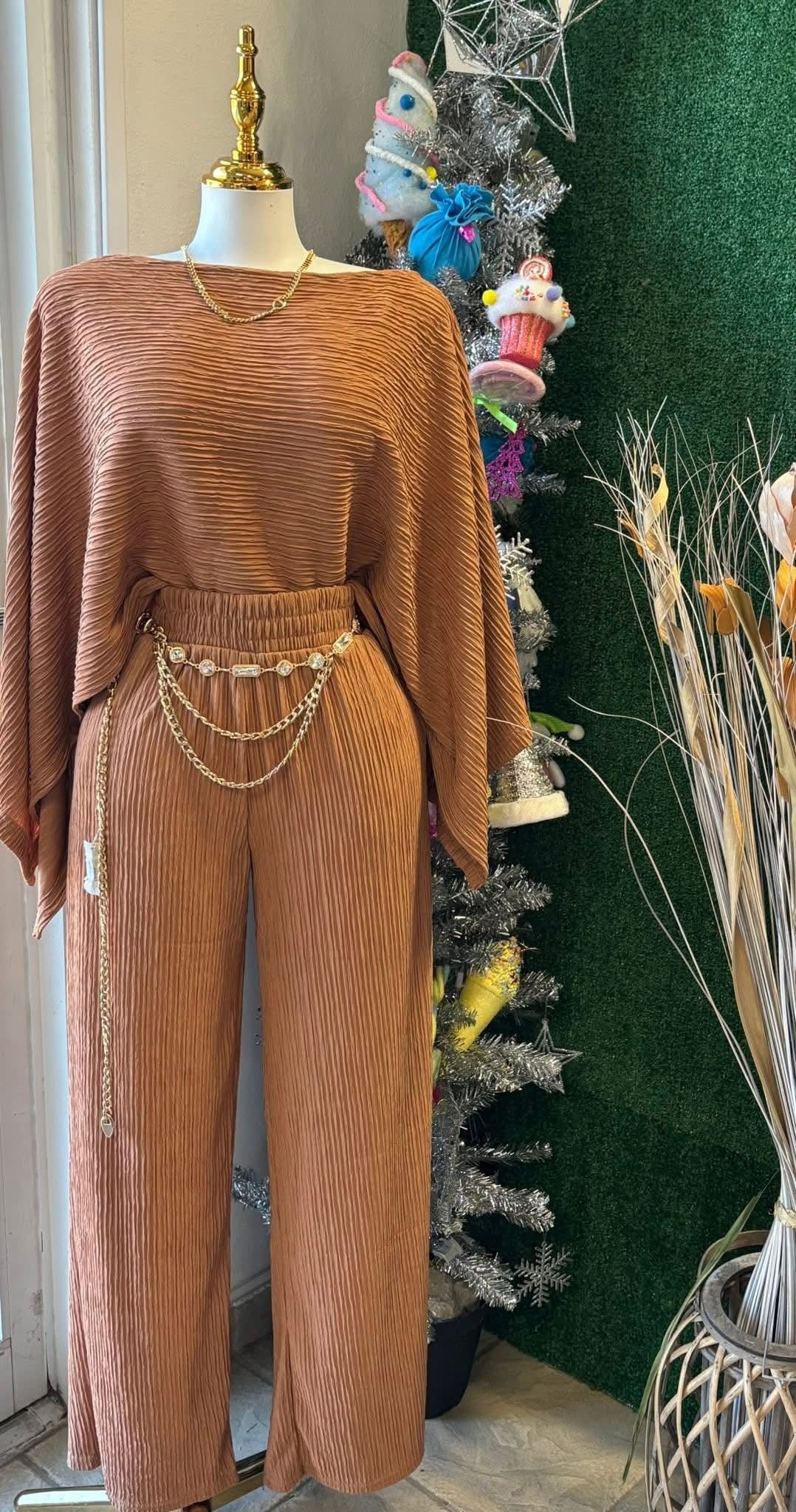 Crinkled Cape Kimono Luxury Set