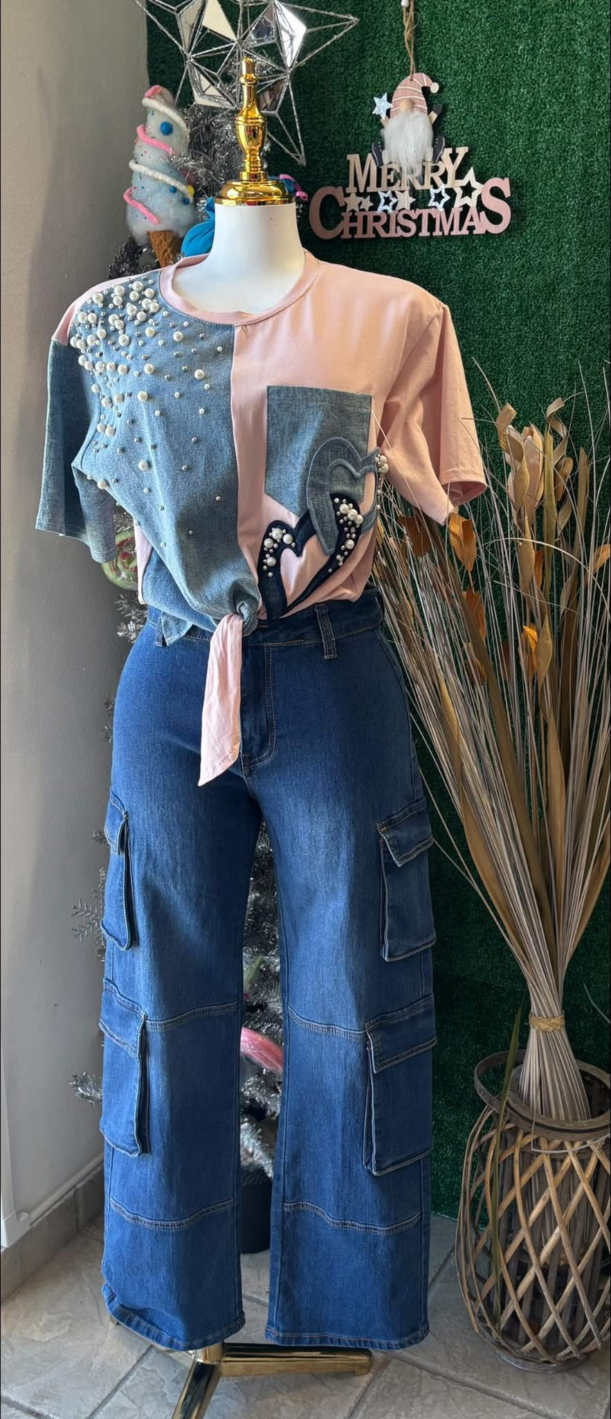 Denim Cargó Pants