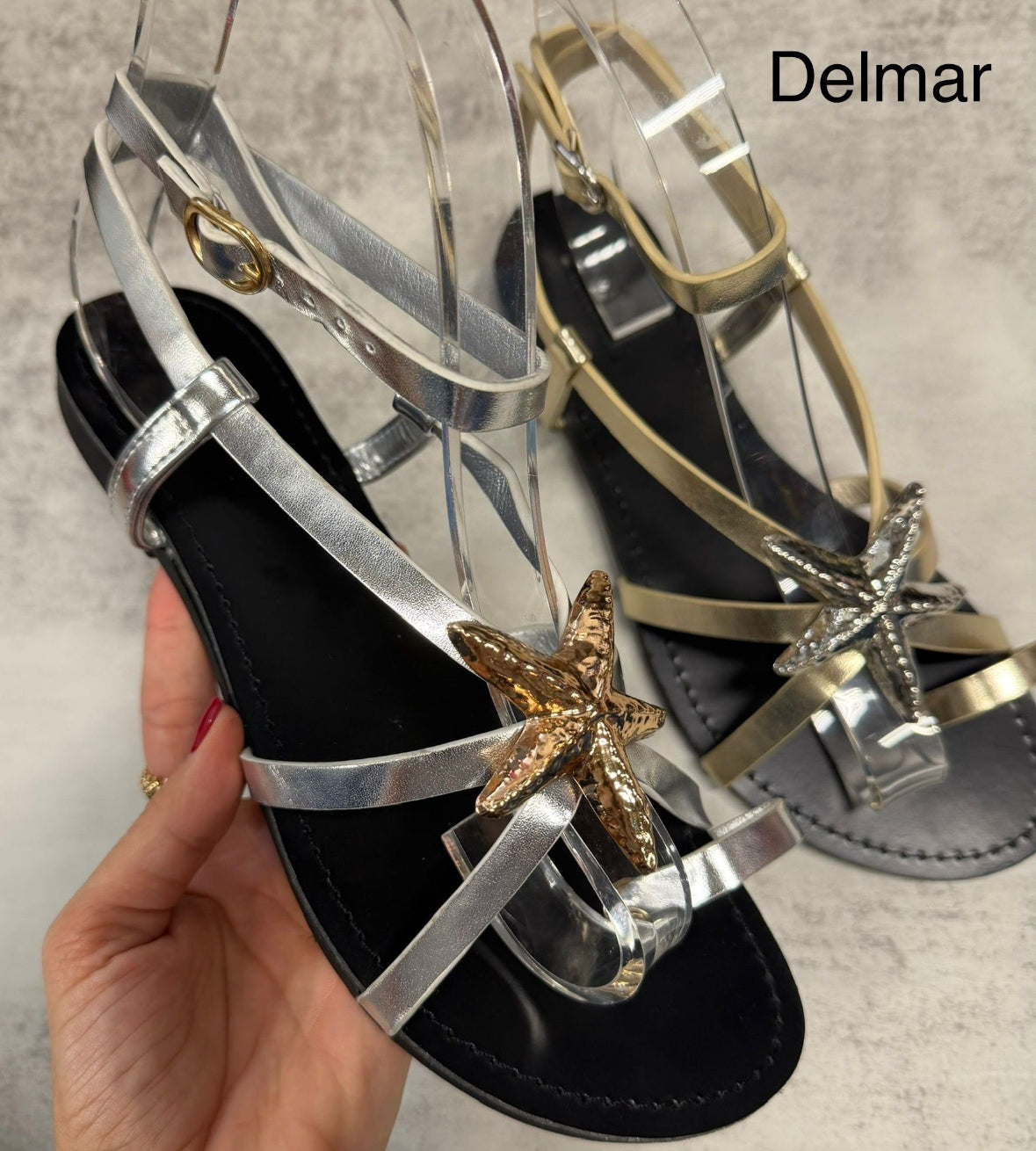Delmar Silver Sandalia