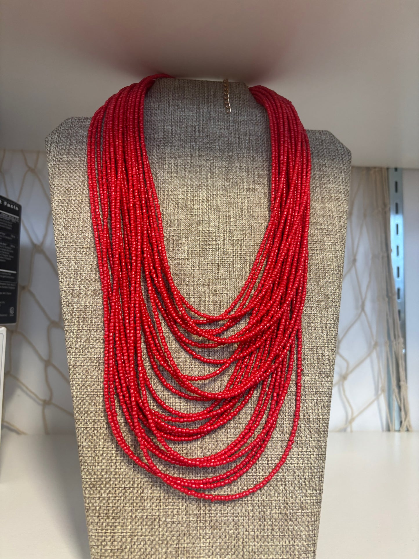 Red Necklace Long