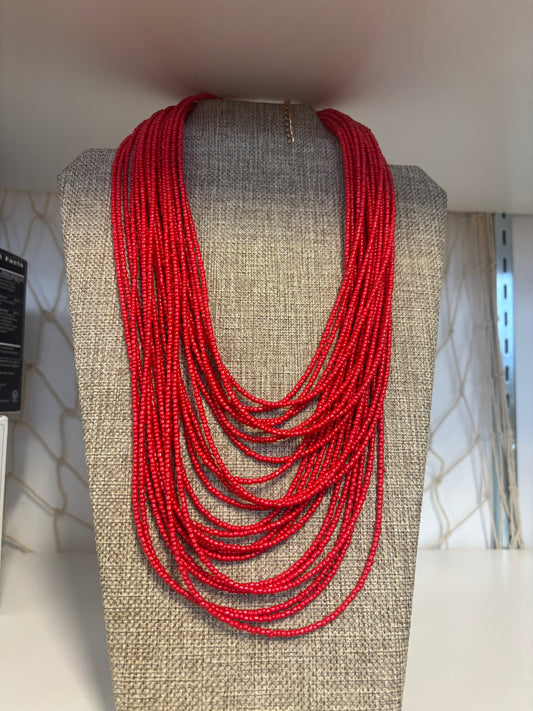 Red Necklace Long