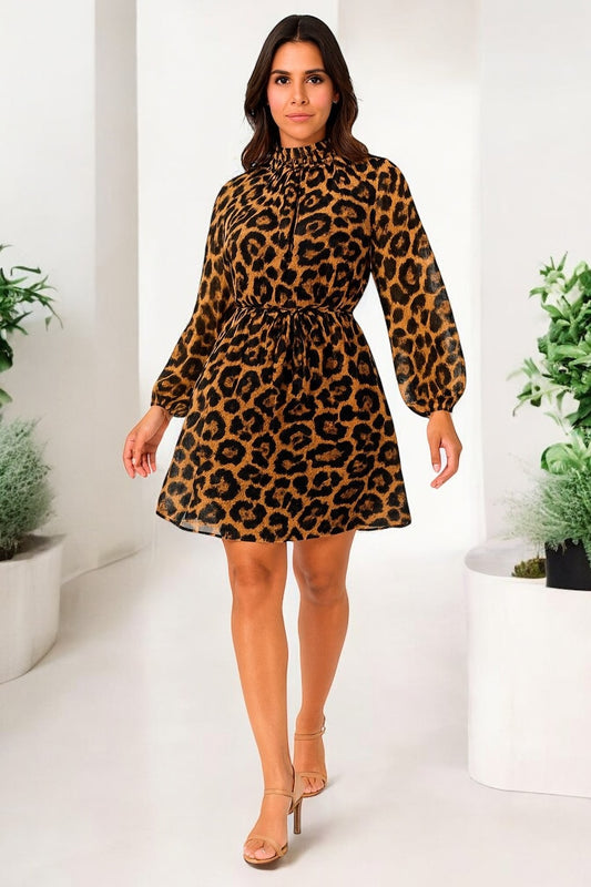 Animal Print Midi Dress