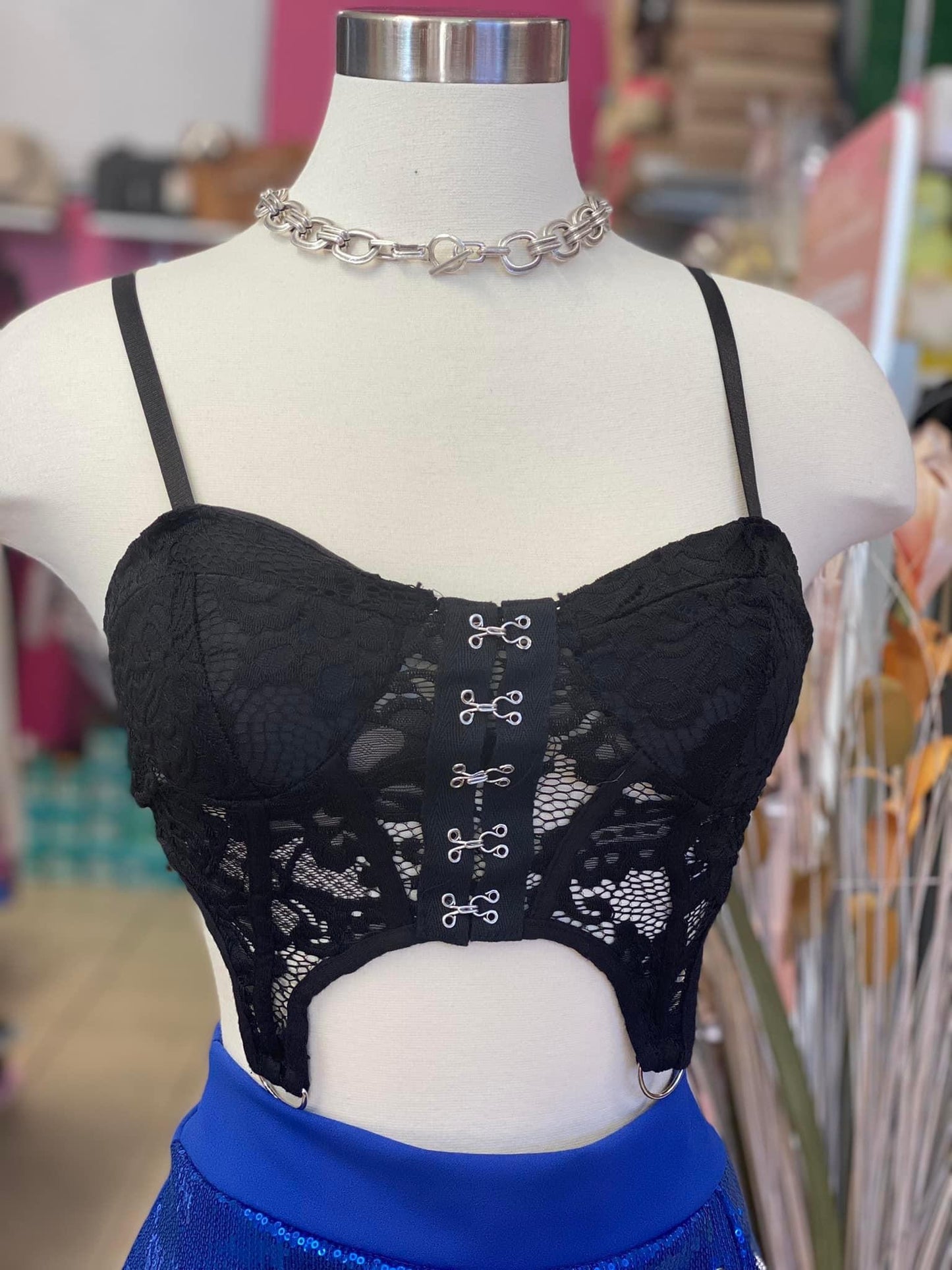 Black Crochet Bustier