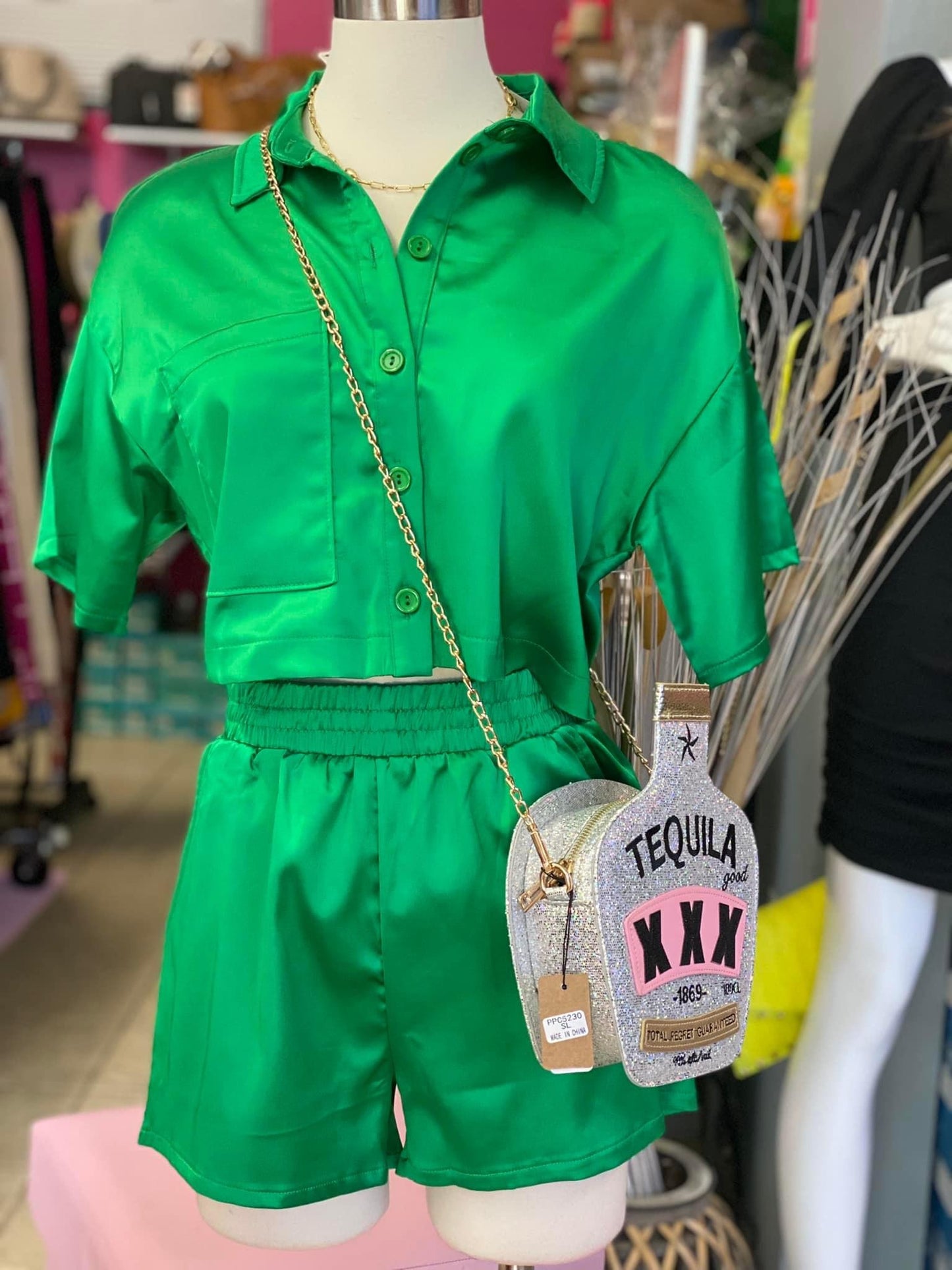 POCKET SHORTS SET GREEN