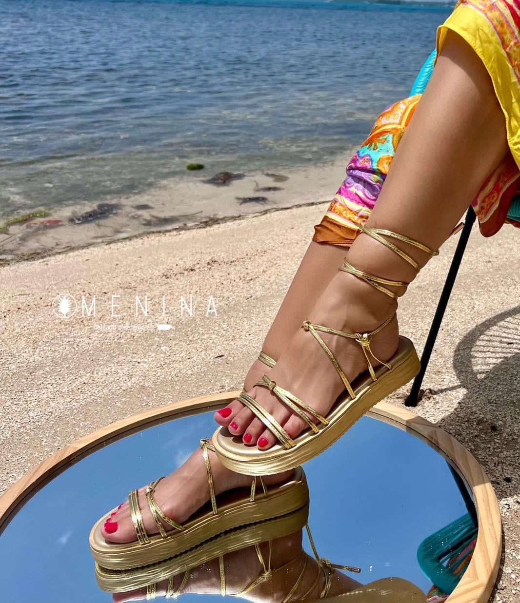 Gold Tory Sandals