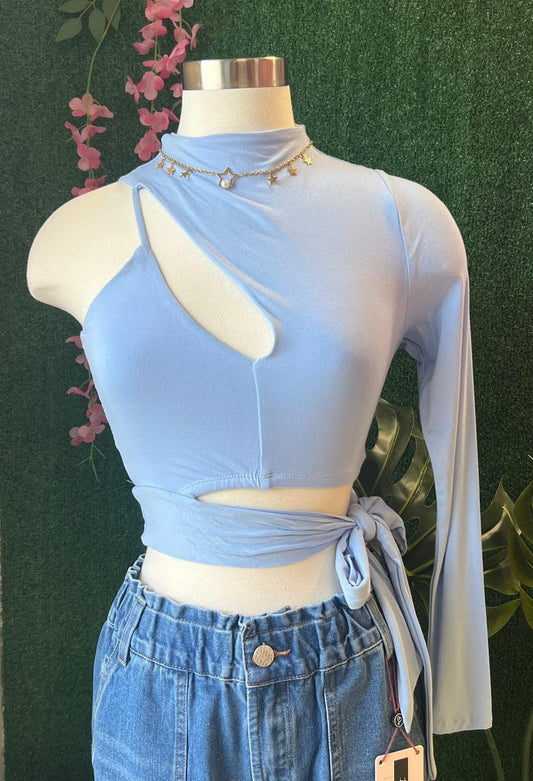 Blue Crop Top