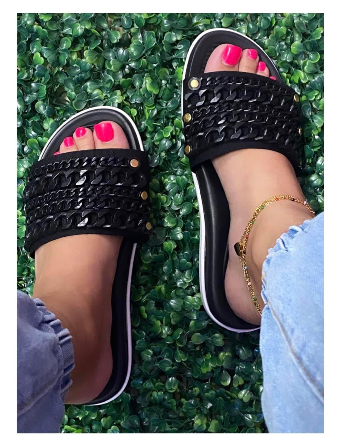 New Black Beira Rio Sandals