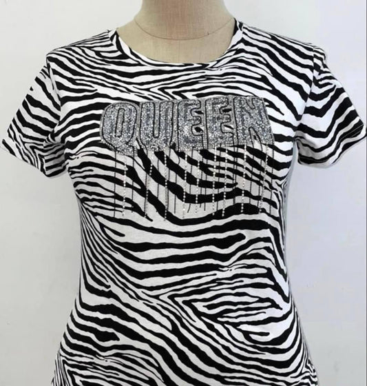 Queen Zebra Top