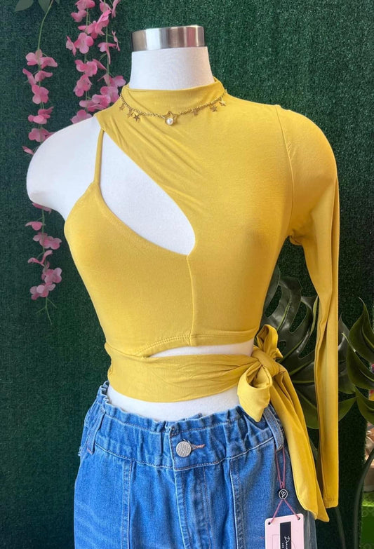 Mustard Crop Top