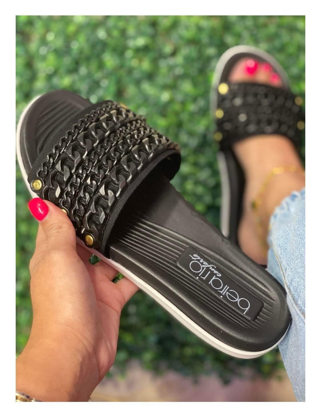 New Black Beira Rio Sandals