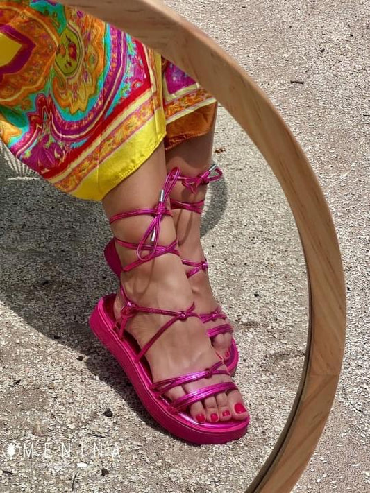 Fushia Tory Sandals