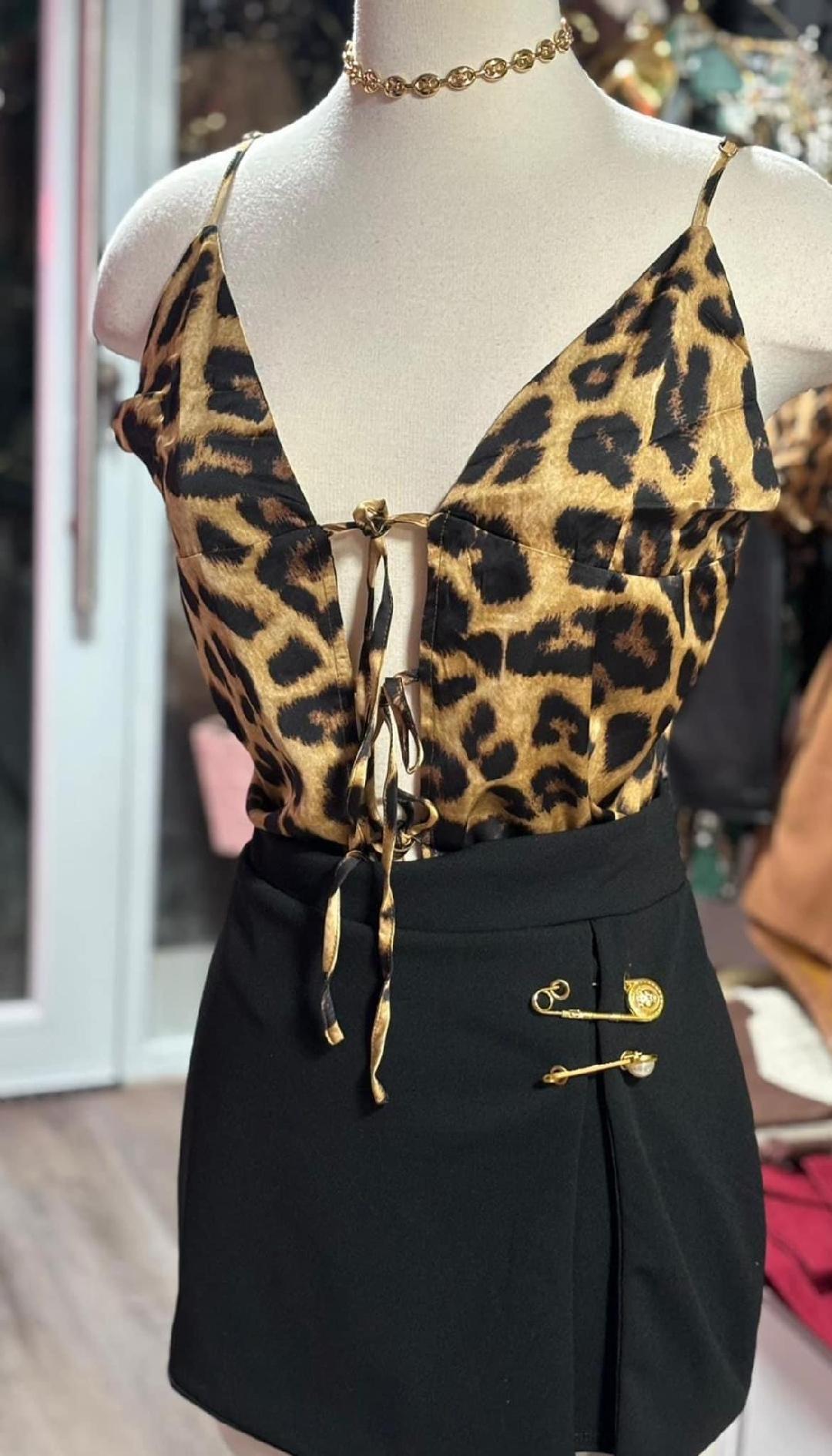 Animal print blouse