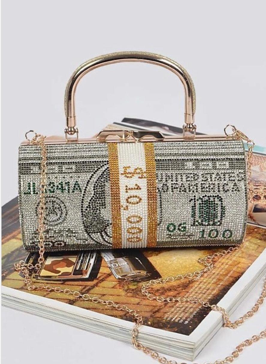 Money Rhainstone Crossbody