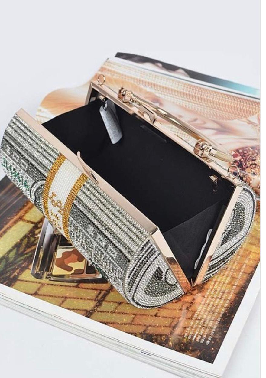 Money Rhainstone Crossbody