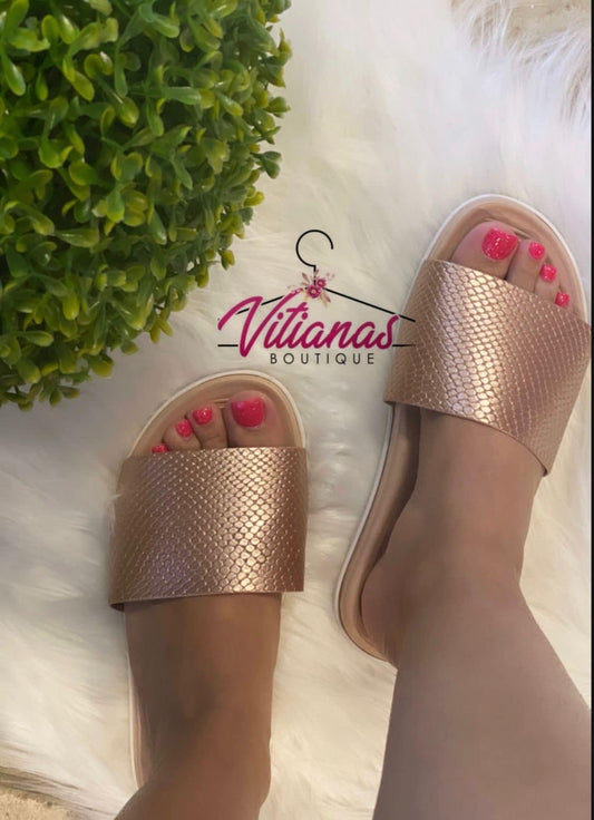 Beira Rio Rose Gold Sandals