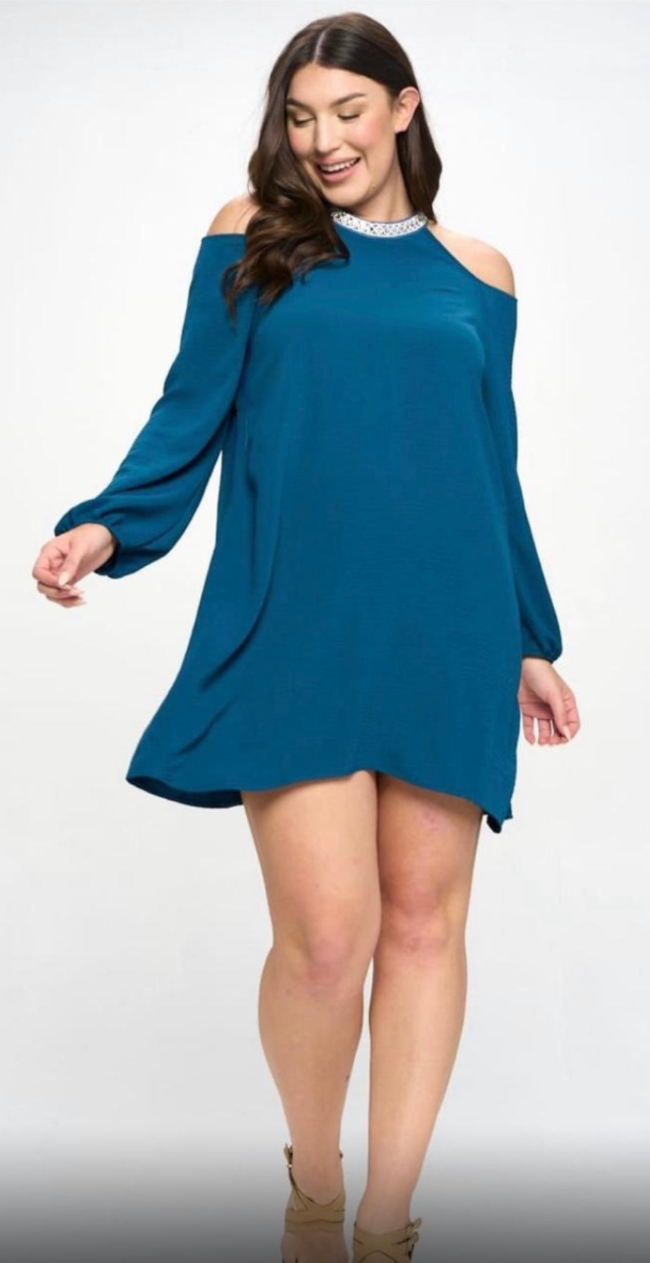 Radiant Blue Dress Plus