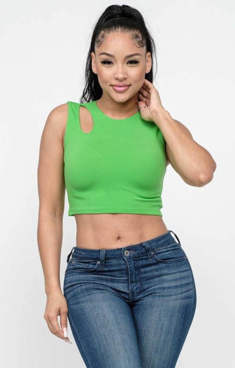 SHOULDER CROP TOP