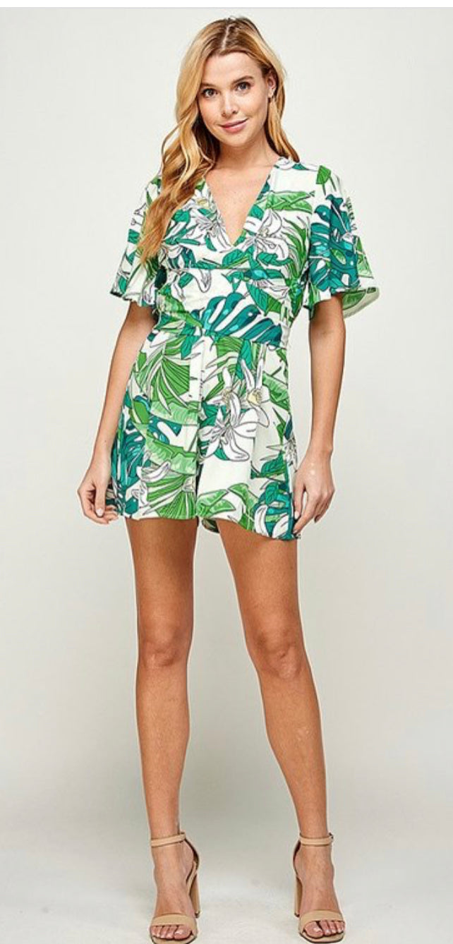 Printed Romper