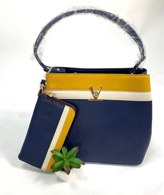 BLUE BAG AND MUSTARD LINE