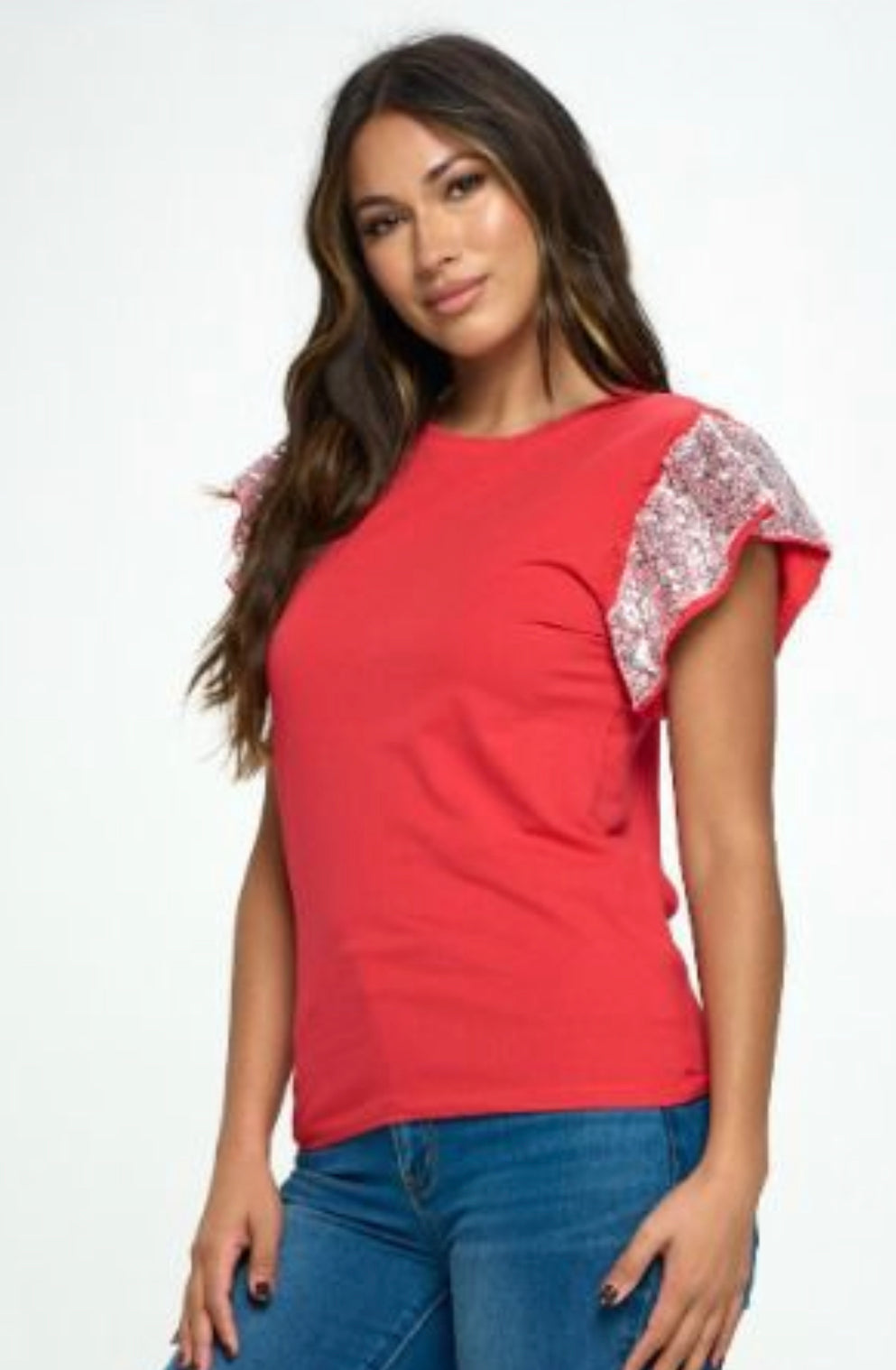 LADY RED BLOUSE