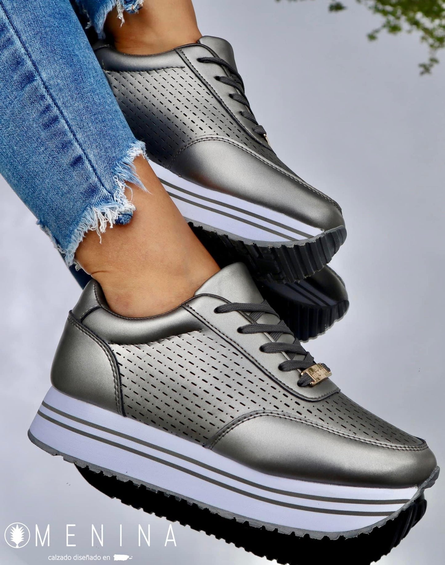 Lima Pewter Sneaker