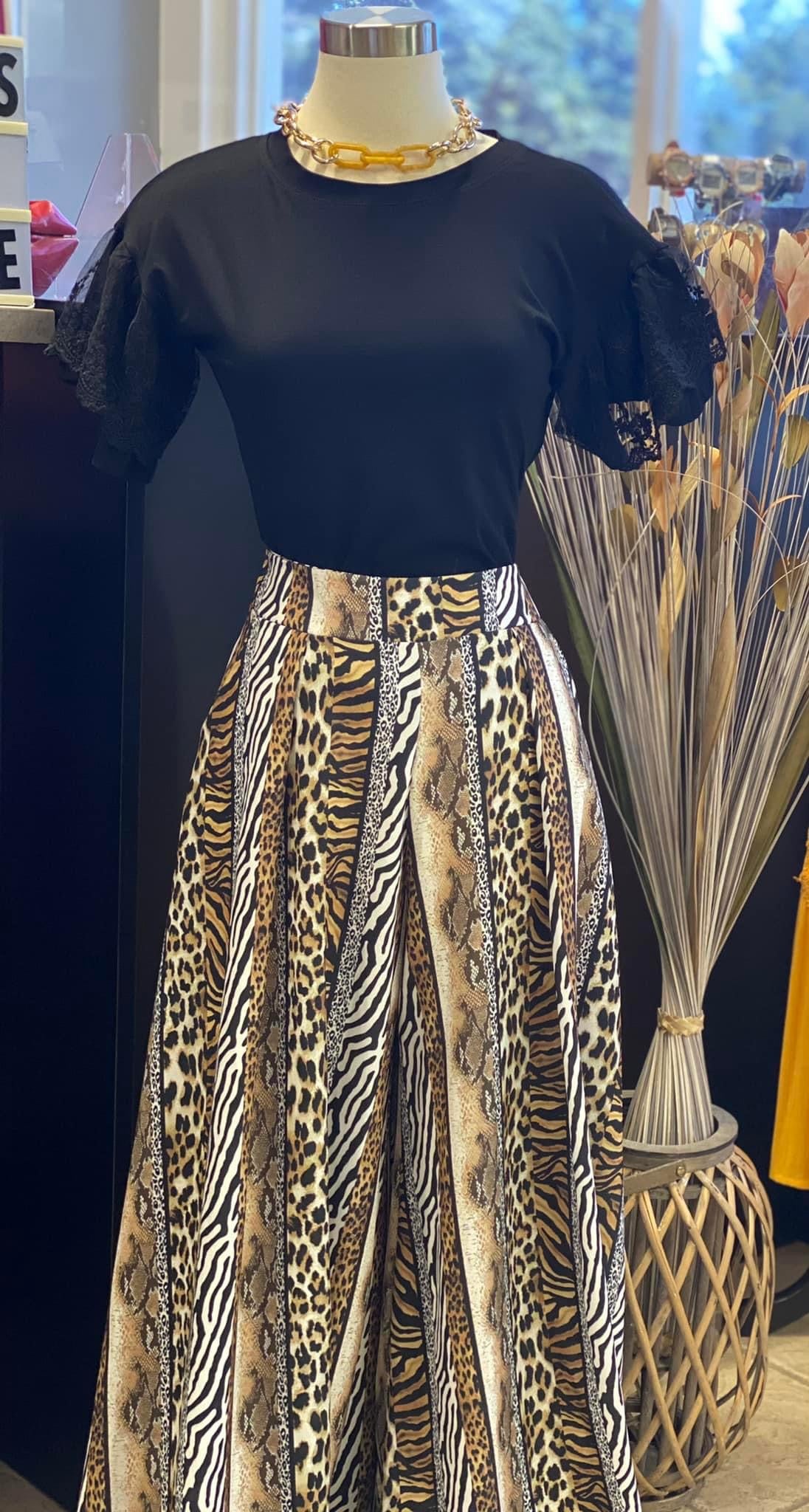 Animal Print Palazzo